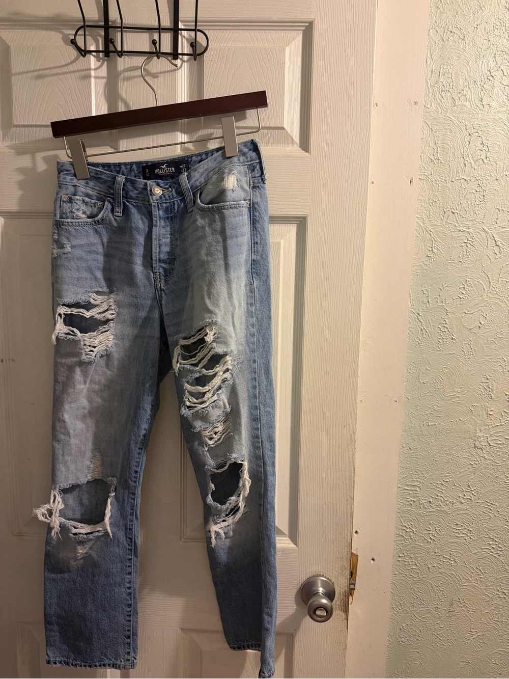 Hollister Distressed Light Blue Jeans
